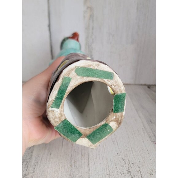 Vintage green bird parrot home‎ decor statue unique - Picture 7 of 7